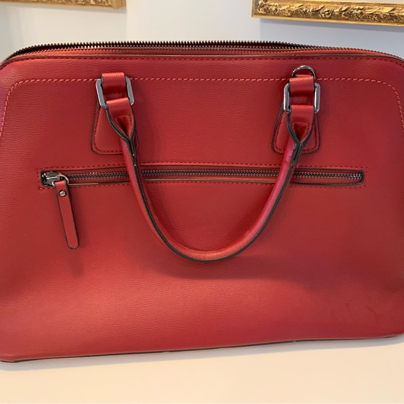 Browns red leather handbag. - Picture 3 of 4